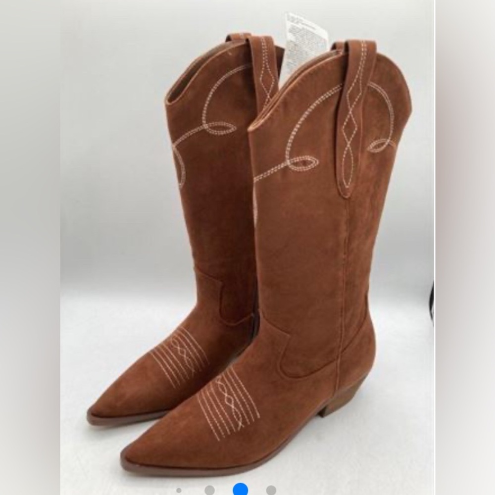 Brown Western Cowboy Boots size 8.5 The Drop Women's Ace Midshaft Western Boot